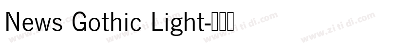 News Gothic Light字体转换